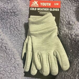 NWT Youth Cold Weather Touchscreen Gloves - Grey